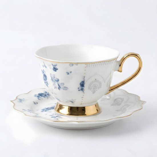 Tea Cup and Saucer Set - 6 Pcs